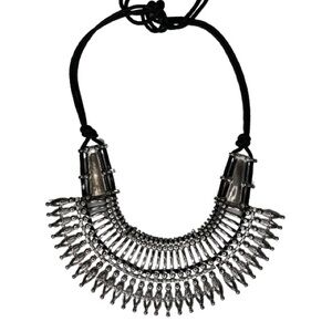 Silver Statement Necklace | Tribal